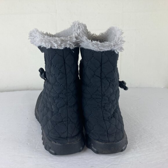 Bogs Womens sz 10 Quilted Puffer Mid Black Faux Fur Insulated Waterproof Boots - Picture 4 of 8